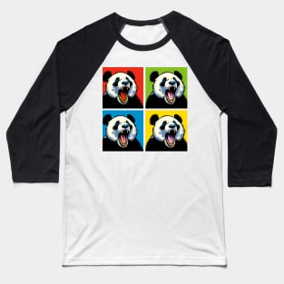 Pop Screaming Panda - Funny Panda Art Baseball T-Shirt